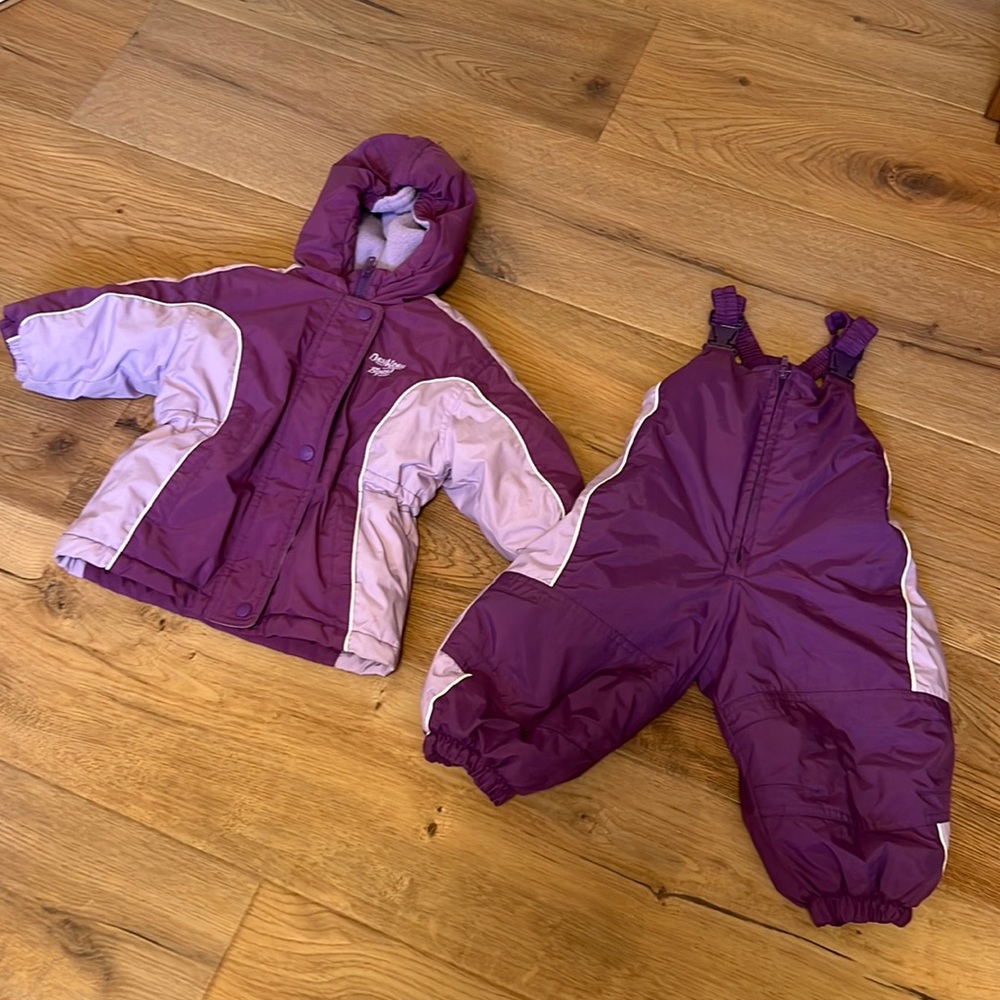 Oshkosh purple snow suit